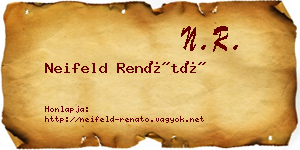 Neifeld Renátó névjegykártya